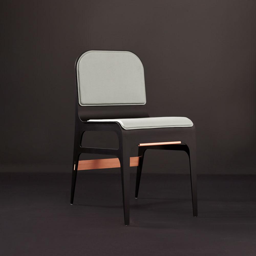 Bardot | Chair | Slate Grey | Black | Copper