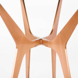 Dean | Round Side Table | Smoked Glass | Copper