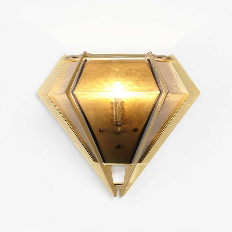 Harlow Sconce | Wall Light | Smoked Grey Glass | Brass