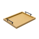 Chaumont Medium | Tray | Mustard Leather Cover, Bronze Handles