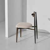 Vicuna | Dining Chair | Upholstered Cream Fabric, Oak Legs