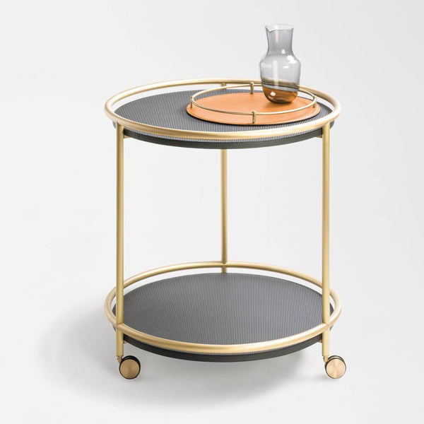 Arcade Large Round Serving Cart by COLLECTIONAL DUBAI
