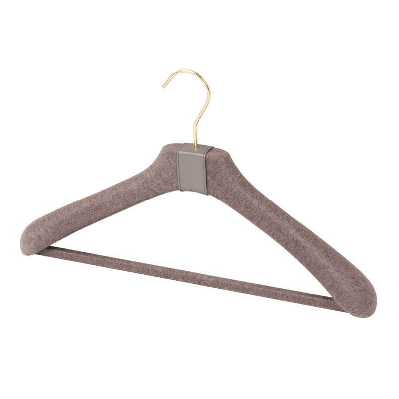 Brunello Men Regular With Trousers Bar | Hanger | Taupe Cashmere Cover, Brass Hook