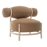 Chignon | Armchair | Powdered Pink Lacquered, Upholstered Brown