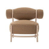 Chignon | Armchair | Powdered Pink Lacquered, Upholstered Brown