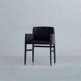 Pioggia | Chair | Black Upholstery, Black Stained Ashwood Structure