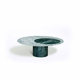 Proiezioni Round | Coffee Table with inlay | Green Marble