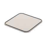 Rossini Square Medium Tray | Serveware | Stone Leather Cover, Bronze Frame