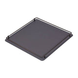 Rondo Square Large Tray | Serveware | Lava Leather Cover, Bronze Frame