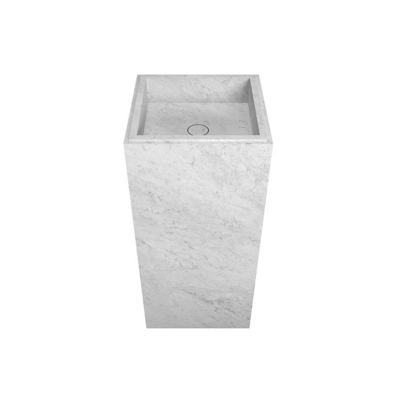 Adda Cube | Freestanding Washbasin | Bianco Carrara Marble