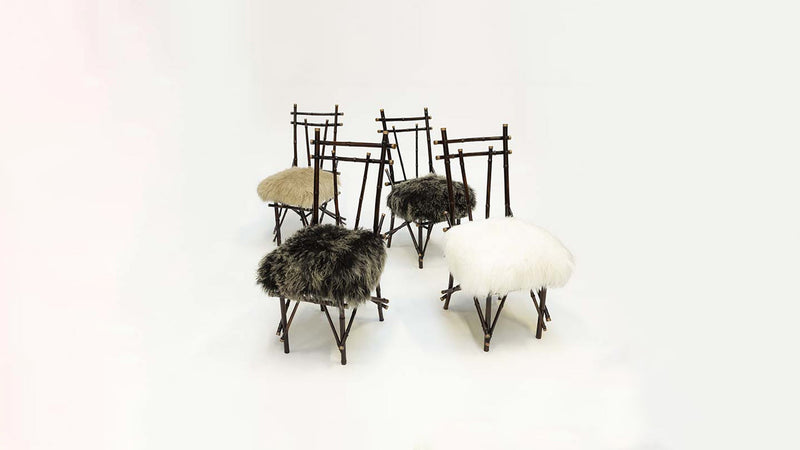 Furry Chairs with Bamboo